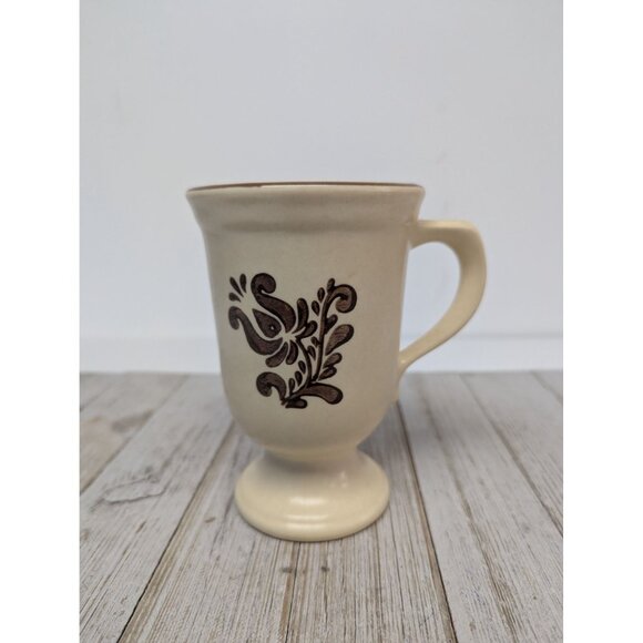 Pfaltzgraff Other - Pfaltzgraff Village Tan Footed Pedestal Coffee/Tea Mug Cup 5.25" Tall